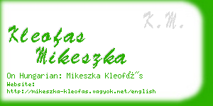 kleofas mikeszka business card